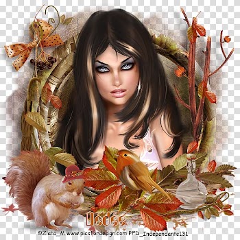 Brown hair, autumn wreath，color transparent background PNG clipart