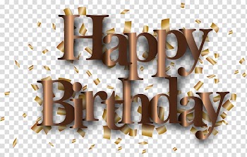 Brown happy birthday illustration, Birthday cake Party Digital scrapbooking , Happy Birthday transparent background PNG clipart