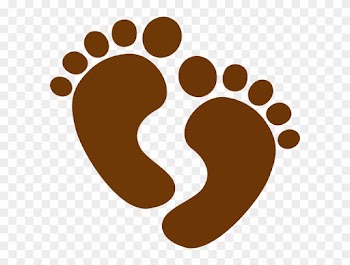 Brown Happy Feet Clip Art Vector Online Royalty Free - Baby Shower Clip Art