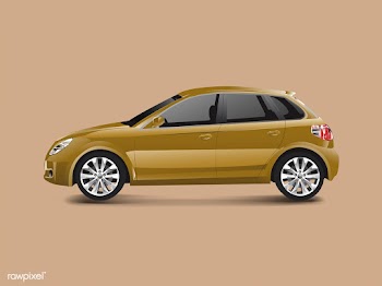 Brown hatchback car in a brown background vec.. | Free stock vector - 540104