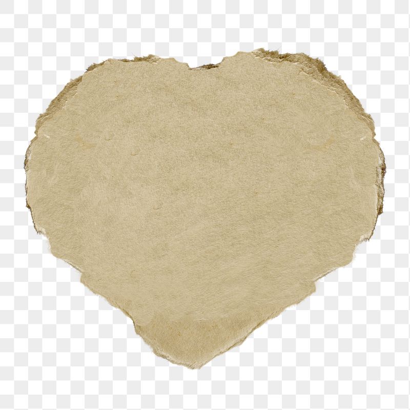 Brown hear paper scrap png | Free PNG - rawpixel