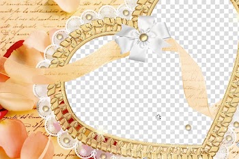 Brown heart borderline, Frames , Wedding shop Background transparent background PNG clipart