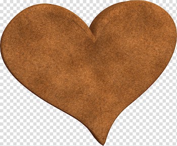 Brown heart illustration transparent background PNG clipart