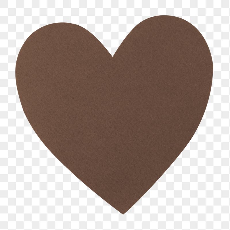 Brown heart png sticker, paper | Free PNG - rawpixel