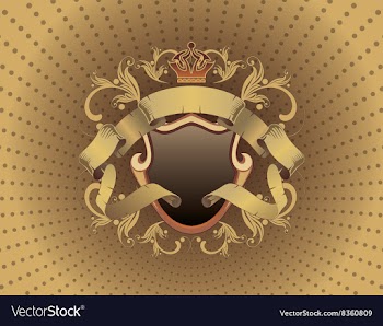 Brown Heraldry Design vector image