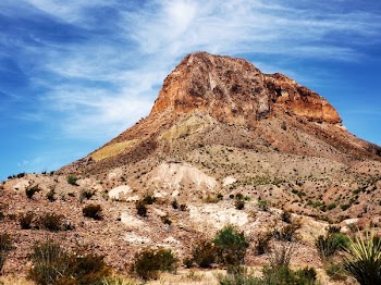 Brown Hill Under Blue Sky