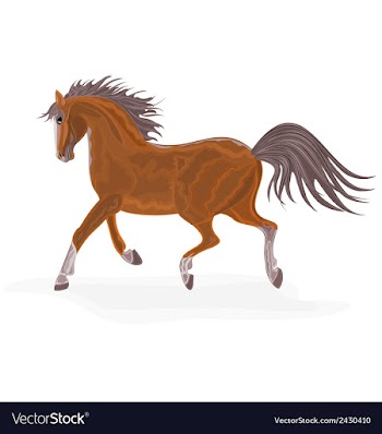 Brown-horse vector image