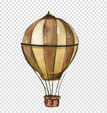 Brown hot air balloon , Steampunk Euclidean Flat design Illustration, hot air balloon transparent background PNG clipart