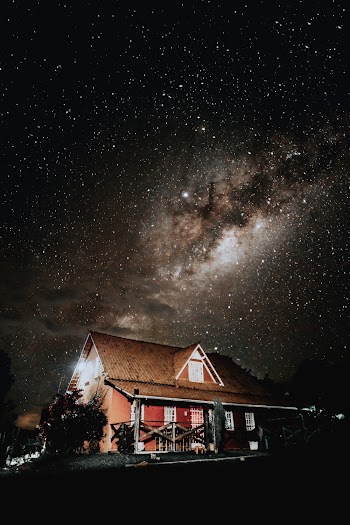 Brown House and Milky Way