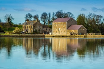Brown House Reflecting on Body of Water