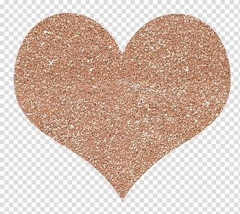 Brown illustration, Heart Glitter, Glitter transparent background PNG clipart