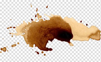 Brown ink illustration, Coffee , splatter transparent background PNG clipart