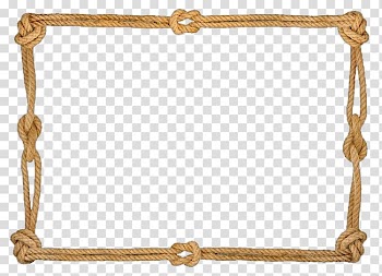Brown knot rope template, Rope frame Molding Hemp, Rope border transparent background PNG clipart
