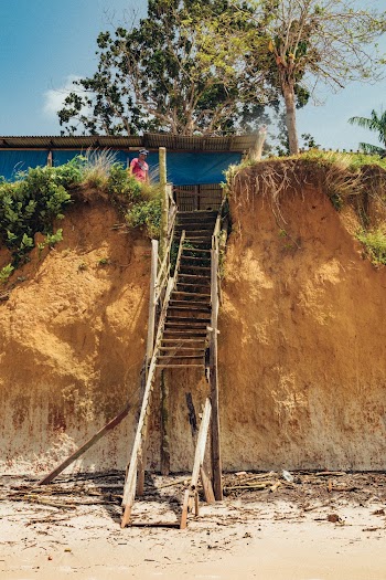 Brown Land With Stairs