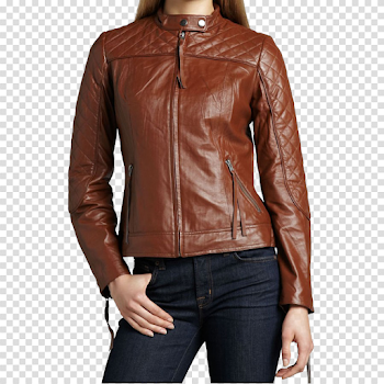 Brown Leather Jacket PNG Background Image
