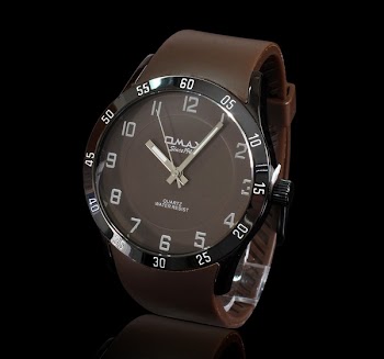 Brown Leather Strap Omax Analog Watch