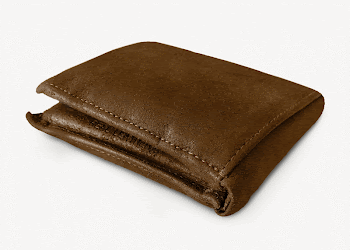 Brown leather wallet collage element | Free PSD - rawpixel