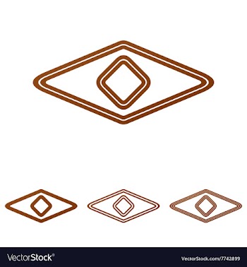 Brown line eye logo design set vector image