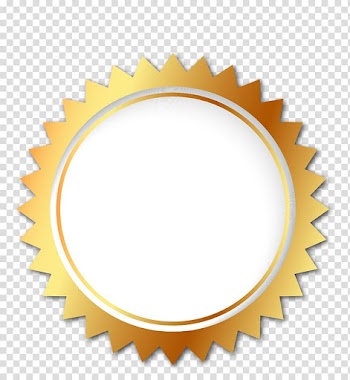Brown logo frame, Promotions golden gradient sawtooth transparent background PNG clipart