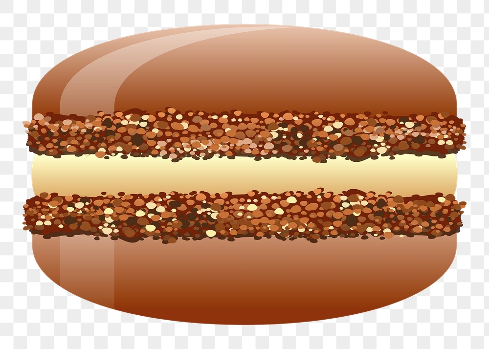 Brown macaron png sticker dessert | Free PNG - rawpixel