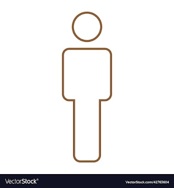 brown man line art icon