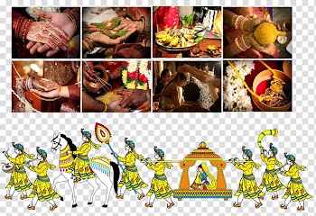 Brown mehendi collage, Wedding invitation Baraat Hindu wedding Weddings in India , wedding banner transparent background PNG clipart