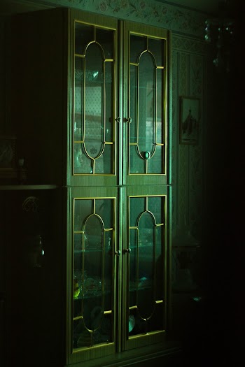 Brown Metal 4-door Cabinet