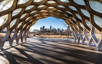 Brown metal Canopy Across City Building