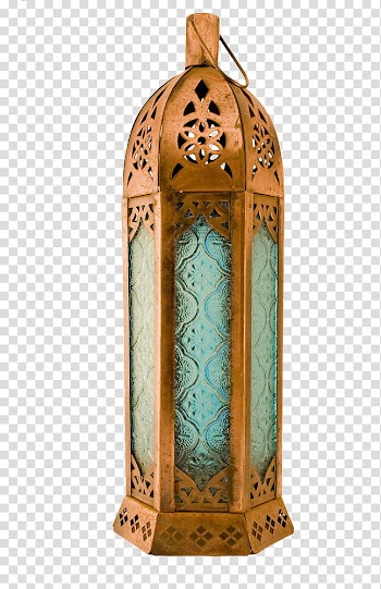Brown metal framed lantern transparent background PNG clipart