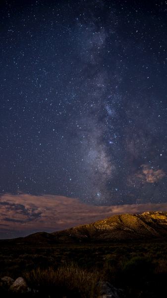 brown mountain during night time