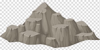 Brown mountain illustration, Rock Animation , mountain transparent background PNG clipart
