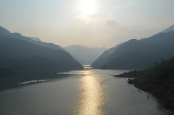 Brown Mountain Near Body of Water