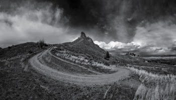 Brown Mountain Under Clouds