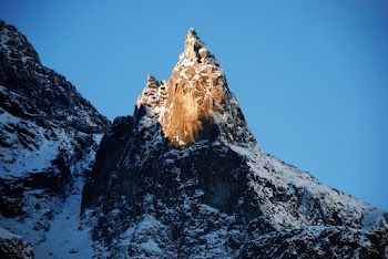 Brown Mountains Covered With Snow