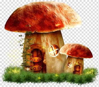 Brown mushroom house , Mushroom , Mushroom House transparent background PNG clipart