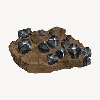 Brown ore clipart,  material | Free Vector Illustration - rawpixel