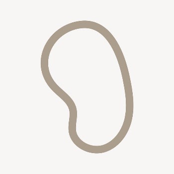 Brown outline blob shape sticker, | Free Vector - rawpixel