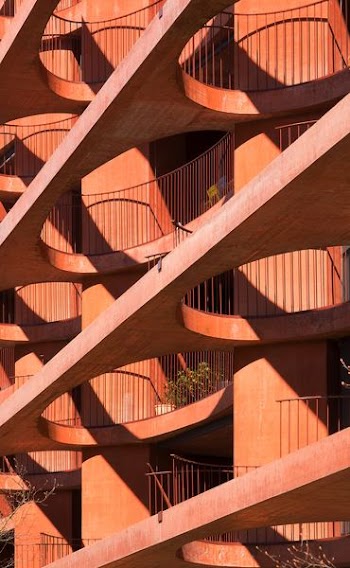 brown paint concrete building