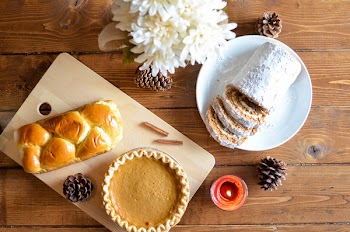 Brown Pastry and Cupcake in Chopping Board