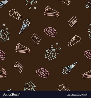  					Brown pattern with sweets vector image														