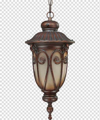 Brown pendant light, Lighting Lantern Pendant light Light fixture, Lamps transparent background PNG clipart