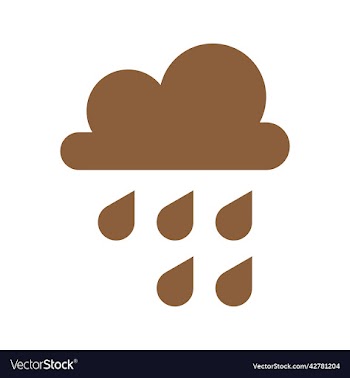 brown rain solid icon or logo