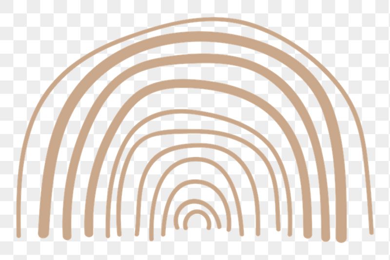 Brown rainbow png sticker, abstract | Free PNG - rawpixel