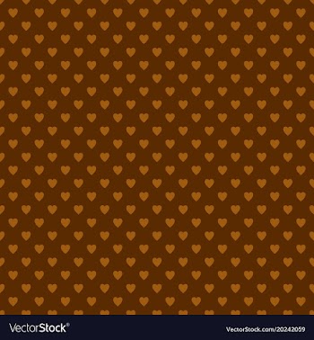 Brown repeating heart background pattern vector image