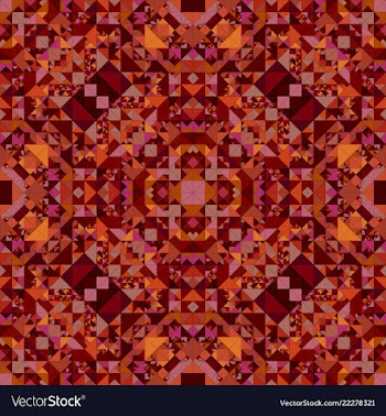 Brown repeating kaleidoscope pattern background vector image