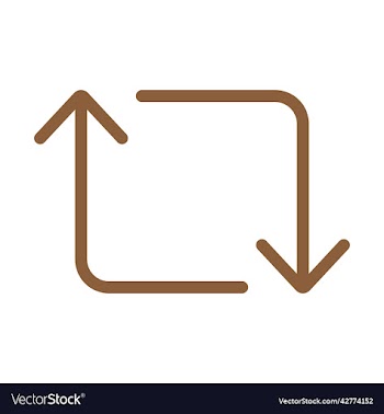 brown retweet arrows icon