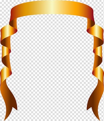 Brown ribbon art, Software frame , Golden ribbon transparent background PNG clipart