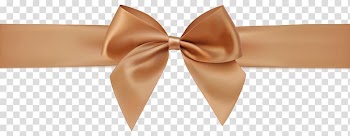 Brown ribbon Textile , bow transparent background PNG clipart