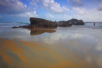 Brown Rock Formation Beside Shoreline