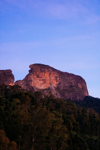 Brown Rocky Mountain Under Blue Sky